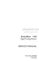 Photo 4 - Case 1225 Early Riser Service Manual Rigid Trailing Planter 47682582