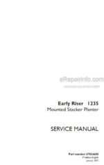 Photo 6 - Case 1235 Early Riser Service Manual Mounted Stacker Planter 47834650