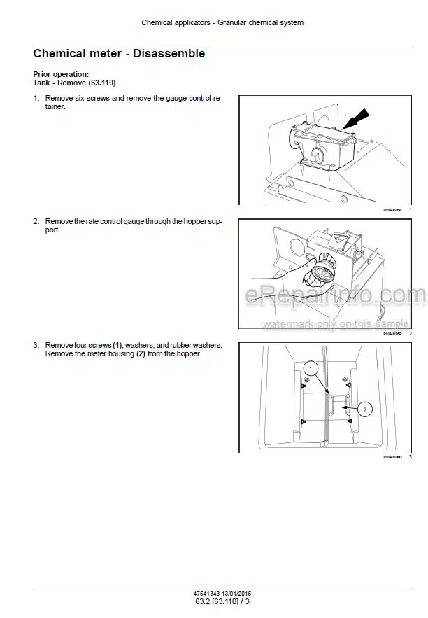 Photo 1 - Case 1245 Early Riser Service Manual Pivot Transport Planter 47541343