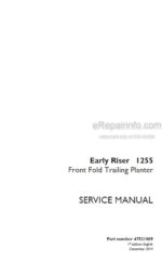 Photo 4 - Case 1255 Early Riser Service Manual Front Fold Trailing Planter 47521009