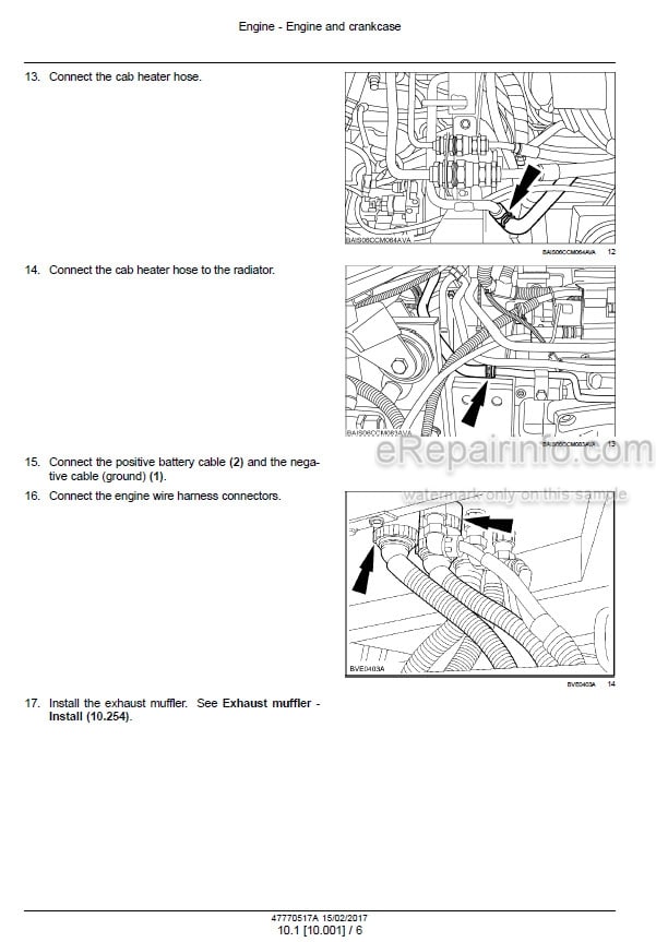 Photo 1 - Case 140 155 170 185 Puma Service Manual Tractor 47770517A