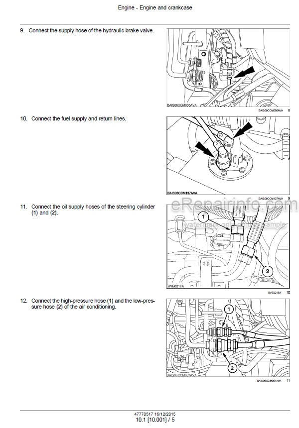Photo 1 - Case 140 155 170 185 Puma Service Manual Tractor 47770517
