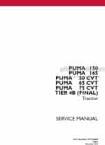 Photo 4 - Case 150 165 150CVT 165CVT 175CVT Puma Tier 4B Final Service Manual Tractor 47936460