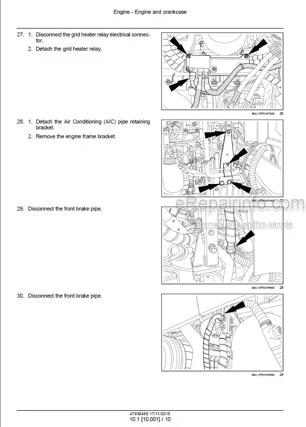 Photo 1 - Case 150 165 150CVT 165CVT 175CVT Puma Tier 4B Final Service Manual Tractor 47936460