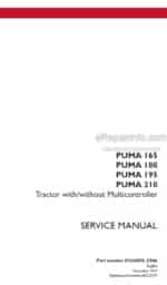 Photo 4 - Case 165 180 195 210 Puma Multicontroller Service Manual Tractor 87628095
