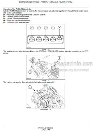 Photo 1 - Case 165 180 195 210 Puma Multicontroller Service Manual Tractor 87628095