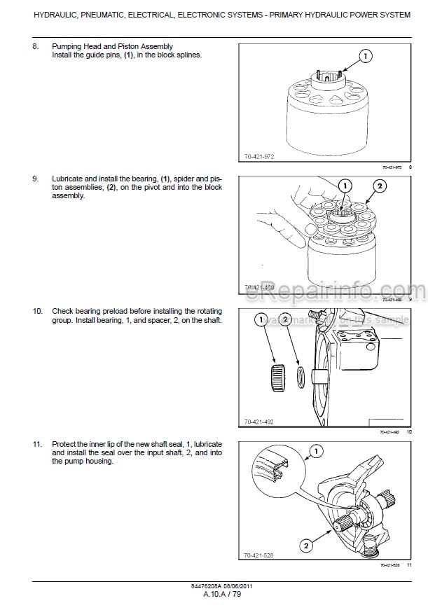 Photo 1 - Case 170CVT 170 185CVT 185 200CVT 200 215CVT 215 230CVT Puma Service Manual Tractor 84476208A