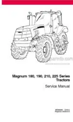 Photo 5 - Case 180 190 210 225 Magnum Service Manual Tractor 84348228