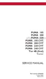 Photo 5 - Case 185 200 220 185CVT 200CVT 220CVT 240CVT Puma Tier 4B Final Service Manual Tractor 47936452