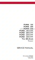 Photo 5 - Case 185 200 220 185CVT 200CVT 220CVT 240CVT Puma Tier 4B Final Service Manual Tractor 47936452