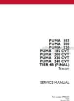 Photo 4 - Case 185 200 220 185CVT 200CVT 220CVT 240CVT Puma Tier 4B Final Service Manual Tractor 47936453