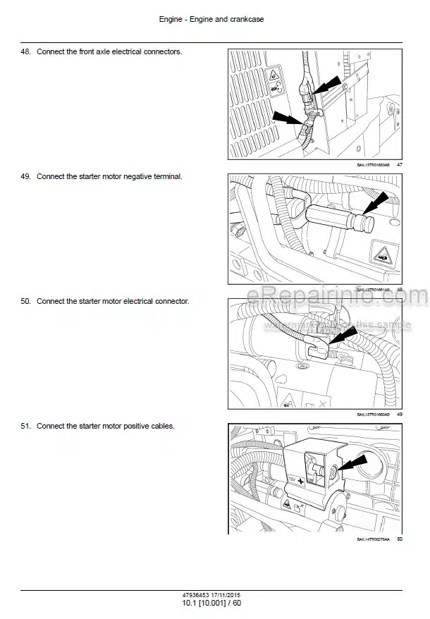 Photo 1 - Case 185 200 220 185CVT 200CVT 220CVT 240CVT Puma Tier 4B Final Service Manual Tractor 47936453