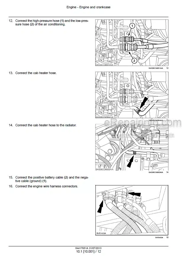 Photo 1 - Case 205 225 Puma Service Manual Tractor 84417651A