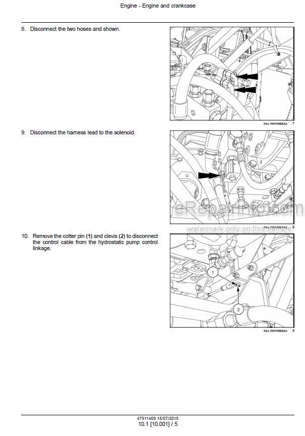 Photo 1 - Case 2250 Patriot Tier 4B Final Service Manual Sprayer 47911409