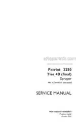 Photo 5 - Case 2250 Patriot Tier 4B Final Service Manual Sprayer 48068910