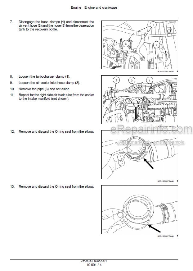 Photo 1 - Case 235 260 290 315 340 Magnum Service Manual Tractor