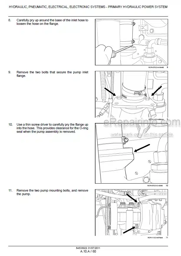 Photo 1 - Case 235 260 290 315 340 Magnum Service Manual Tractor 84533022