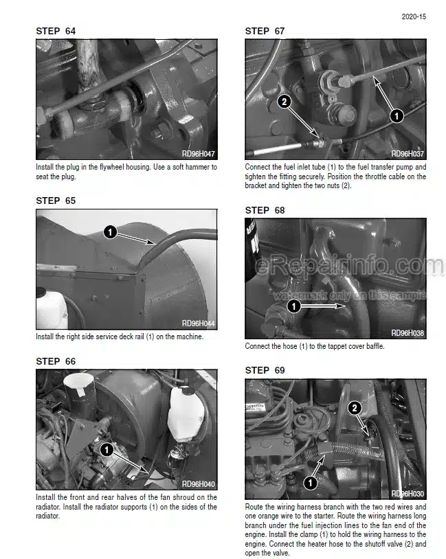 Photo 1 - Case 2377 2388 2577 2588 Service Manual Combine 84125893