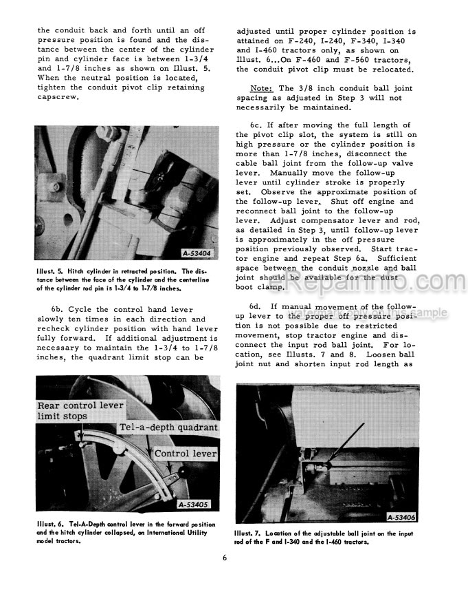 Photo 1 - Case 240 340 460 560 Service Manual Tractor GSS1032