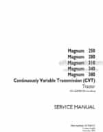 Photo 4 - Case 250 280 310 340 380 Magnum CVT Service Manual Tractor 47794733