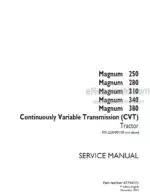 Photo 4 - Case 250 280 310 340 380 Magnum CVT Service Manual Tractor 47794733