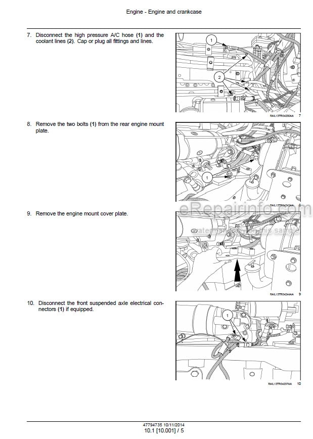 Photo 1 - Case 250 280 310 340 Magnum PST Service Manual Tractor 47794735