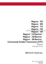 Photo 5 - Case 250 280 310 340 380 Magnum Rowtrac CVT Service Manual Tractor 51537910