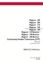 Photo 5 - Case 250 280 310 340 380 Magnum Rowtrac CVT Service Manual Tractor 51537910