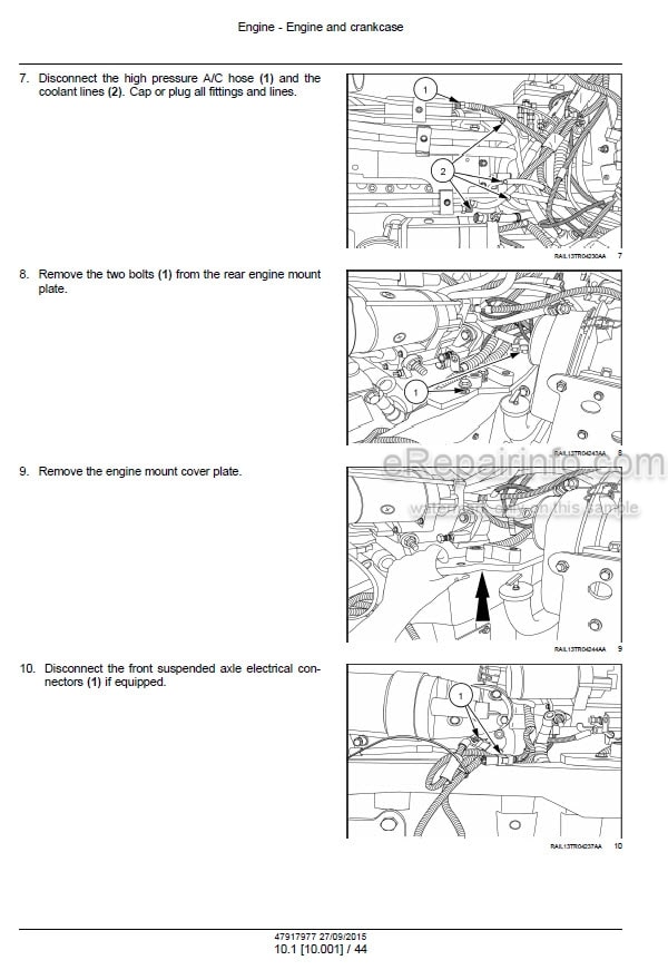 Photo 1 - Case 250 280 310 340 Magnum Rowtrac PST Service Manual Tractor 47917977