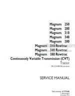 Photo 4 - Case 250 280 310 340 380 Magnum Rowtrac CVT Service Manual Tractor 47799448