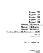 Photo 4 - Case 250 280 310 340 380 Magnum Rowtrac CVT Service Manual Tractor 47910407