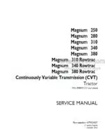 Photo 4 - Case 250 280 310 340 380 Magnum Rowtrac CVT Service Manual Tractor 47910407