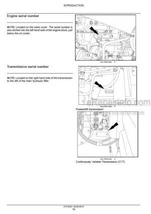 Photo 14 - Case 250 280 310 340 380 Magnum Rowtrac CVT Service Manual Tractor 47910407