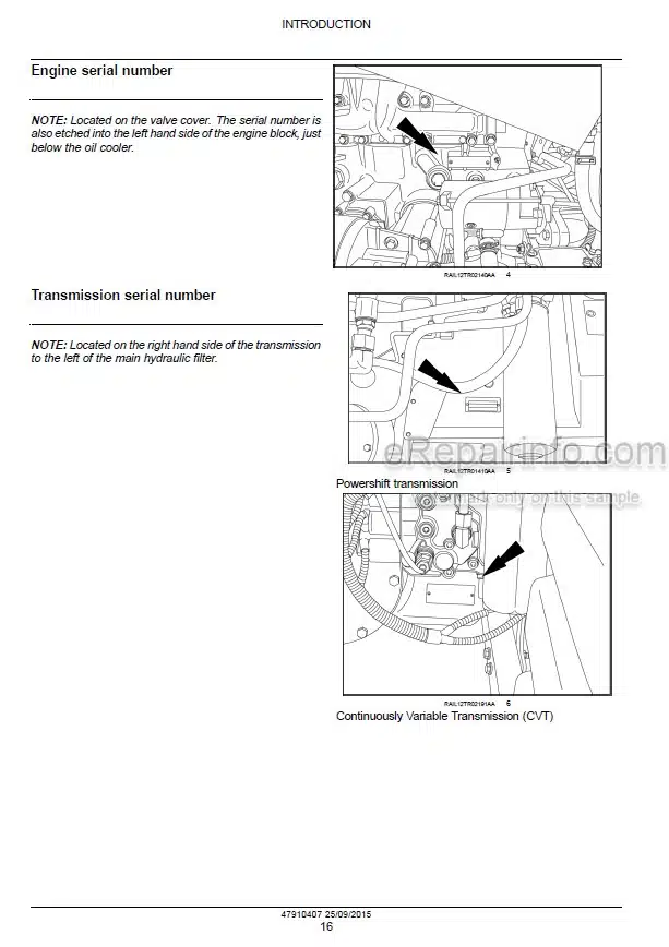 Photo 1 - Case 250 280 310 340 380 Magnum Rowtrac CVT Service Manual Tractor 47910407