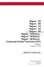 Photo 5 - Case 250 280 310 340 380 Magnum Rowtrac CVT Service Manual Tractor 47917976