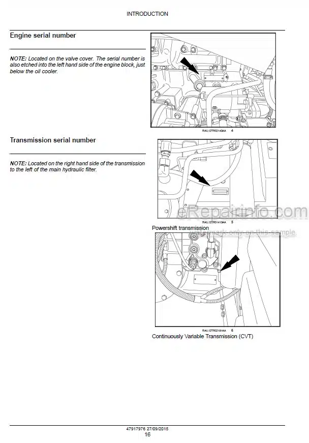 Photo 1 - Case 250 280 310 340 380 Magnum Rowtrac CVT Service Manual Tractor 47917976
