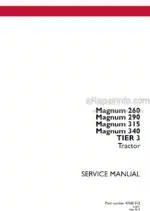 Photo 5 - Case 260 290 315 340 Magnum Tier 3 Service Manual Tractor 47681312