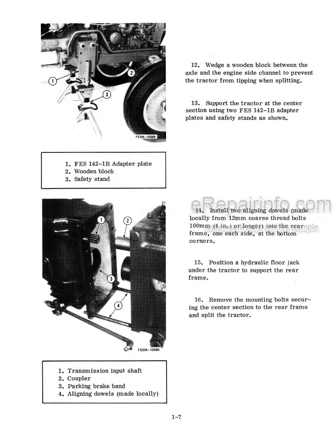 Photo 1 - Case 274 284 Service Manual Offset Compact Tractor Chassis Engine Fuel System Mower GSS14781