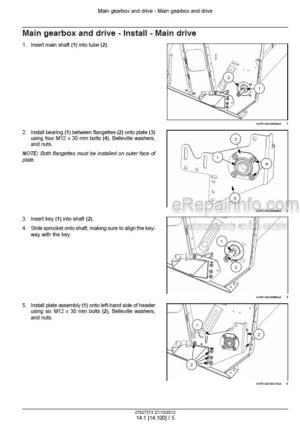 Photo 2 - Case 3020 Terra Flex Service Manual Auger Header 47627573