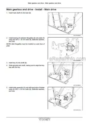 Photo 1 - Case 3020 Terra Flex Service Manual Auger Header 47627573