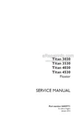 Photo 4 - Case 3030 3530 4030 4530 Titan Service Manual Floater 84559771