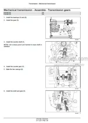 Photo 1 - Case 30C 35C Farmall Tier 4B Final Service Manual Compact Tractor 47941904