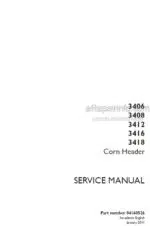Photo 4 - Case 3406 3408 3412 3416 3418 Service Manual Corn Header 84160526