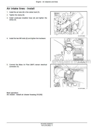 Photo 7 - Case 165 180 195 210 225 Puma Service Manual Tractor 84190392