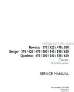 Photo 4 - Case 370 420 470 500 540 580 620 Rowtrac Steiger Quadtrac Service Manual Tractor 47924544