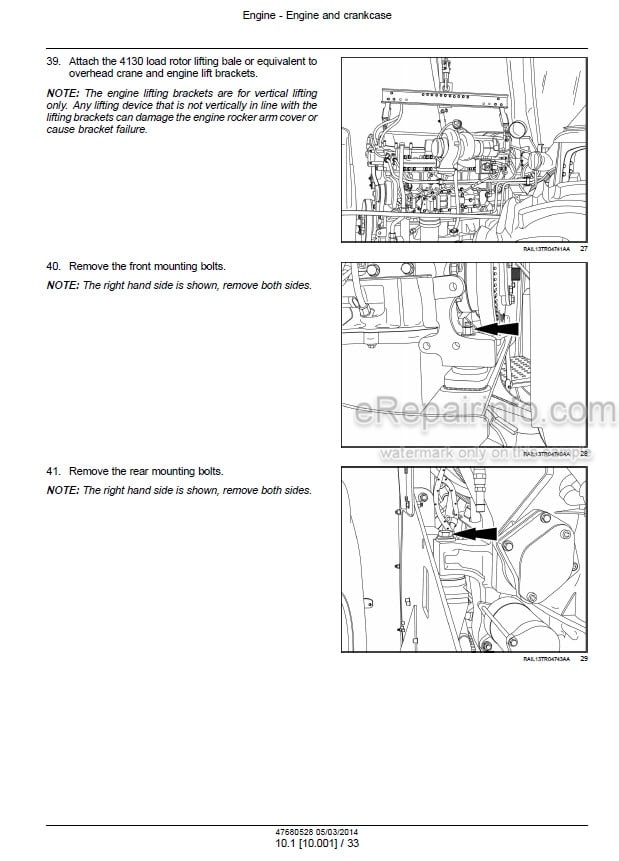 Photo 1 - Case 370 420 470 500 540 580 620 Steiger Quadtrack Tier 4B Final Service Manual Tractor 47680528