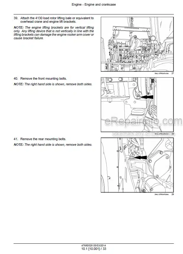Photo 1 - Case 370 420 470 500 540 580 620 Steiger Quadtrack Tier 4B Final Service Manual Tractor 47680528