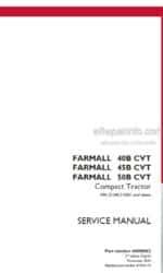 Photo 4 - Case 40B CVT 45B CVT 50B CVT Farmall Service Manual Compact Tractor 48080062