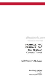 Photo 4 - Case 40C 50C Farmall Tier 4B Final Service Manual Compact Tractor 47941906
