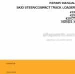 Photo 4 - Case 410 420 420CT Series 3 Repair Manual Skid Steer Compact Track Loader 87634765NA